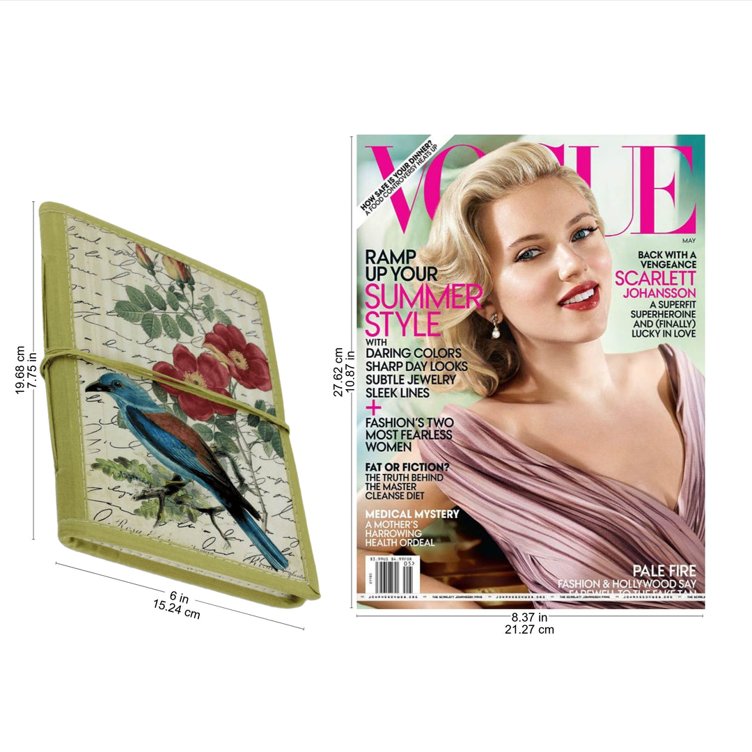 Handmade Paper Journal with 48 Pages - Kingfisher Memoirs