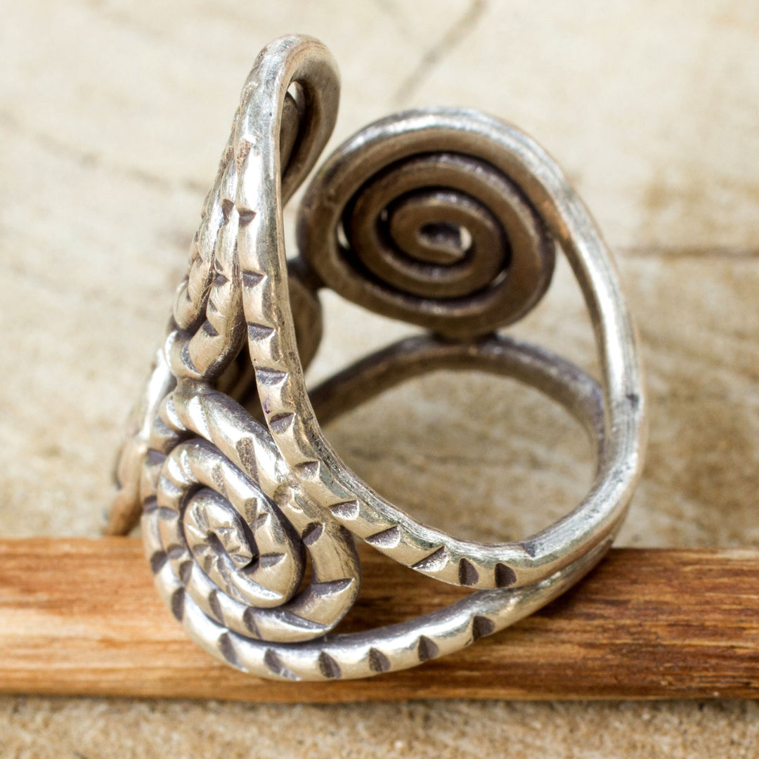 Fair Trade Sterling Silver Wrap Ring - Spiral of Love