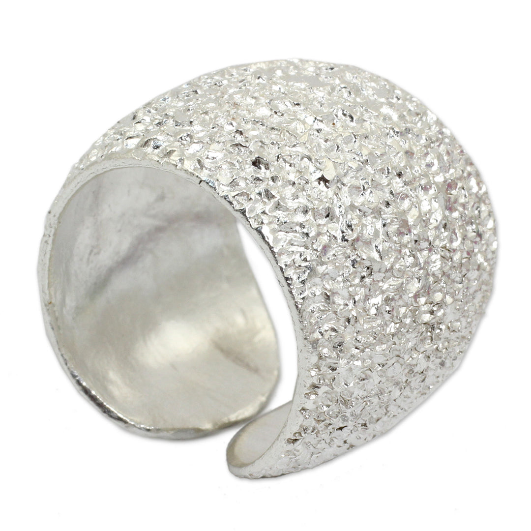 Modern Sterling Silver Wrap Ring from Thailand - Galactic