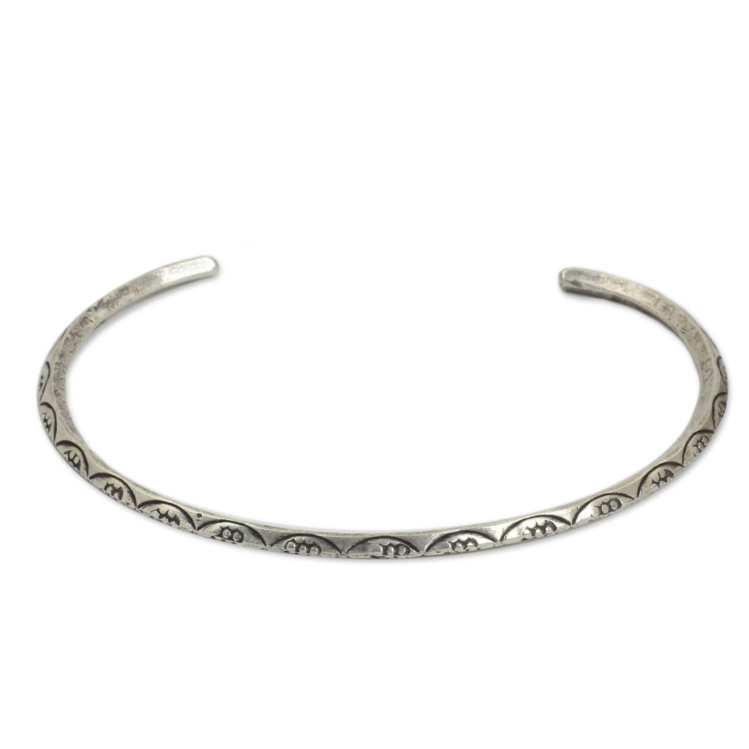 Narrow Silver Cuff - Garland