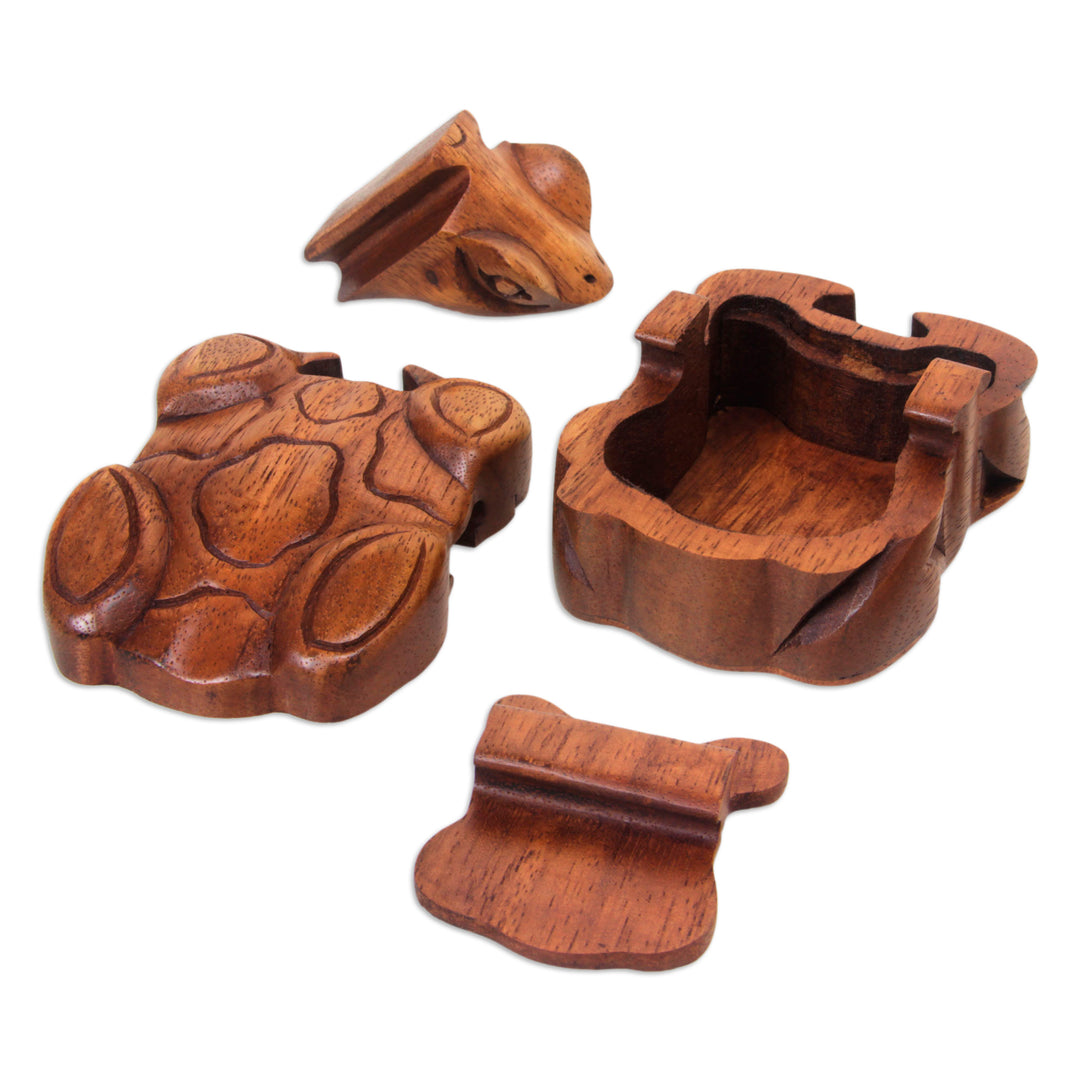 Frog Theme Puzzle Box - Balinese Frog