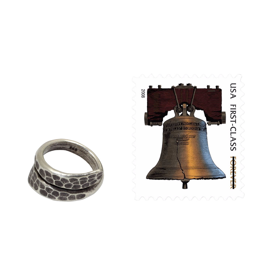 Thai Handmade Sterling Silver Wrap Ring - Written in Stone