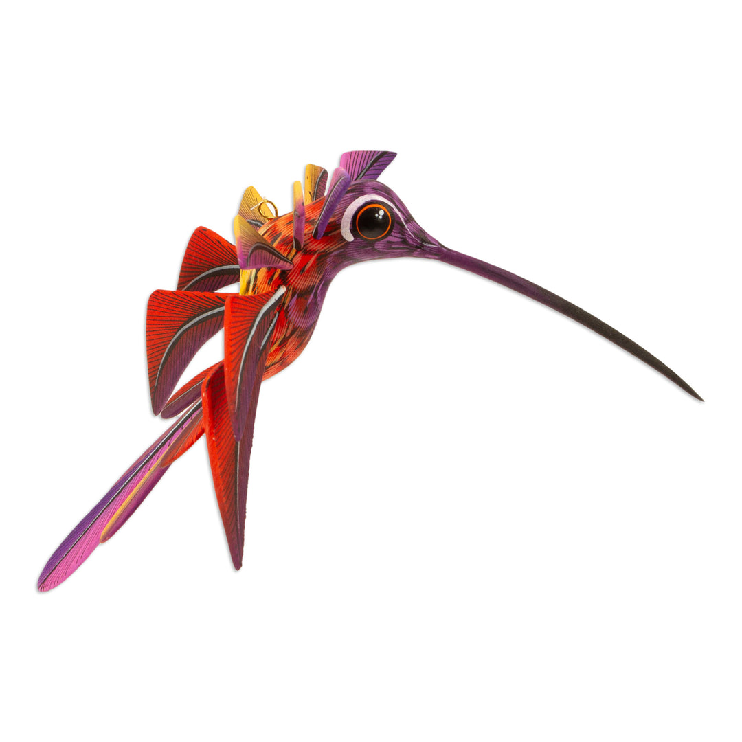 Oaxacan Hummingbird Sculpture - Purple Hummingbird