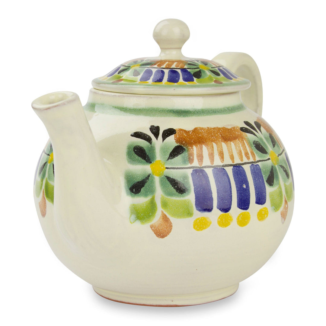 Authentic Mexican Handcrafted Majolica Teapot (20 ounces) - Acapulco