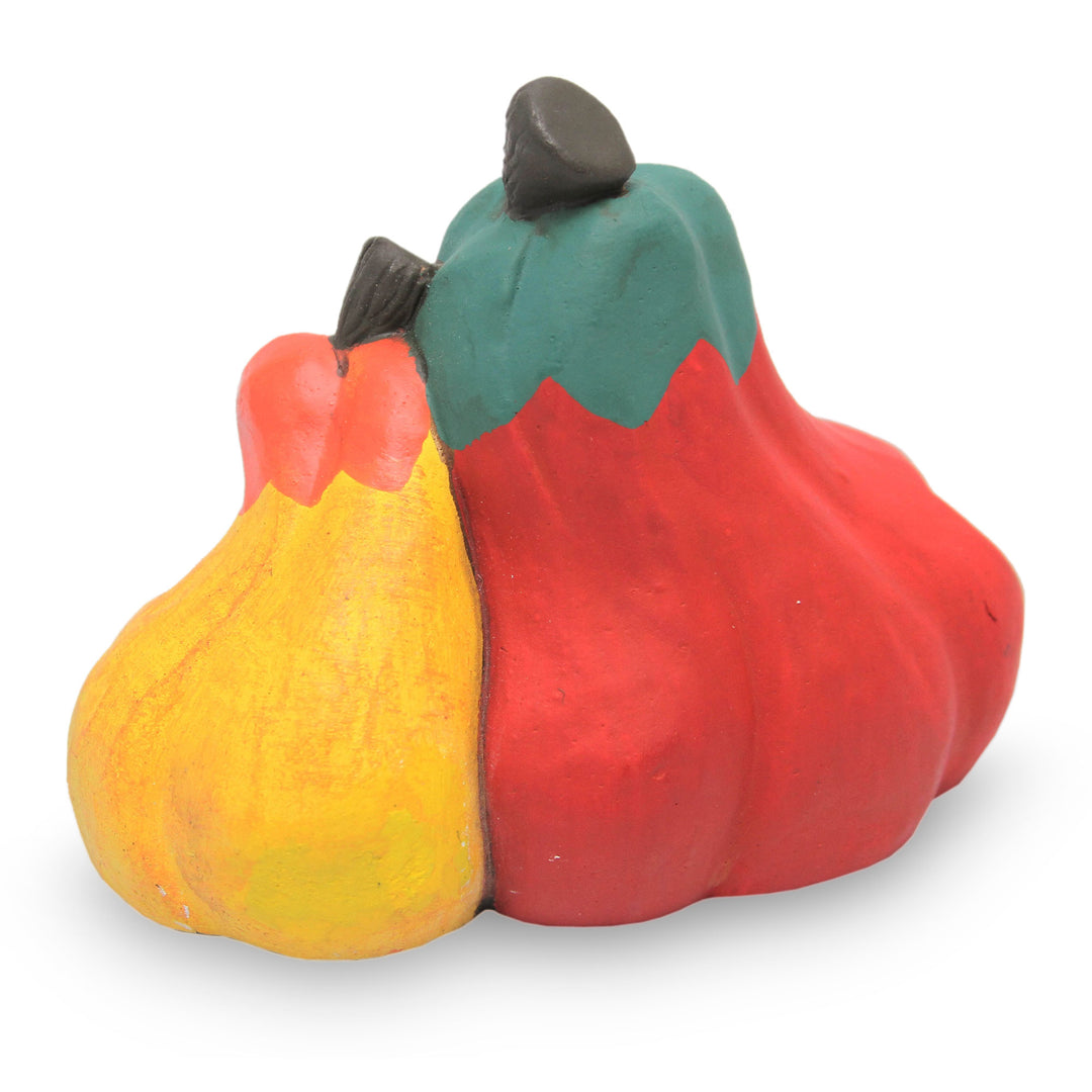 Artisan-Made Pepper-Themed Painted Ceramic Nativity Scene - Pepper Love