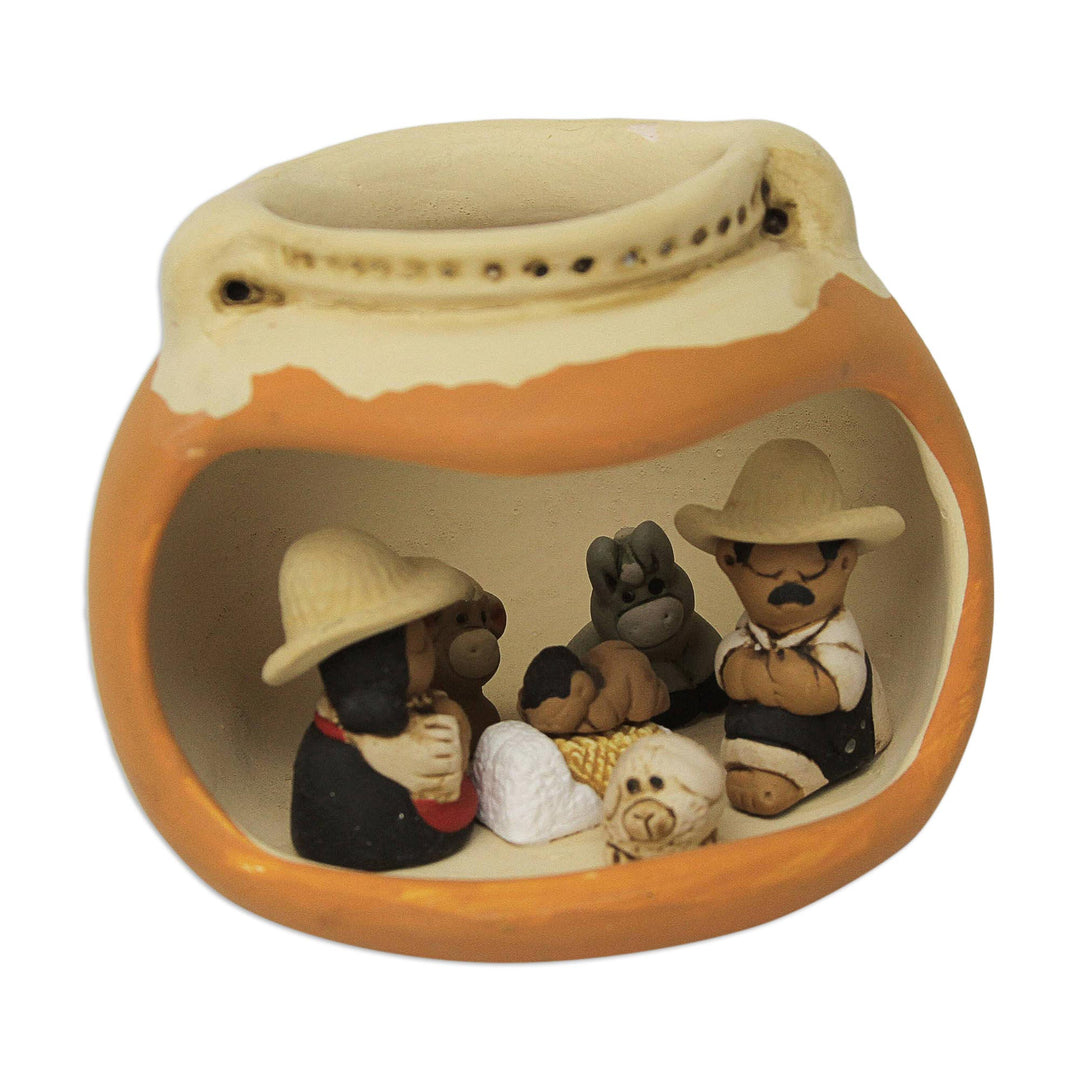 Artisan Crafted Peruvian Nativity Scene - Vessel Born