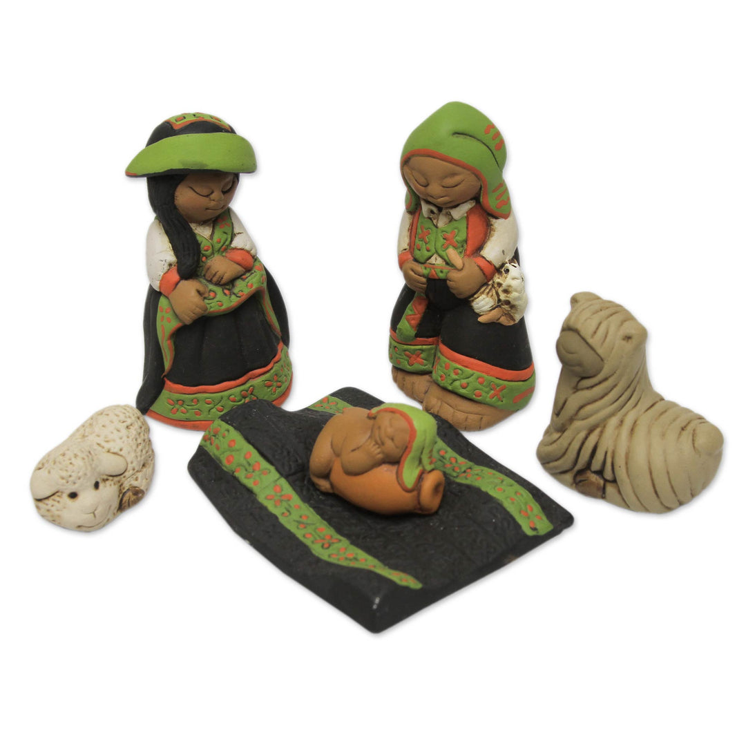 Artisan Crafted Peruvian Nativity Scene Set of 6 - Born in Colca