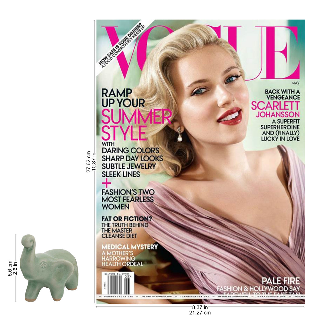 2 Green Celadon Ceramic Handcrafted Lucky Elephant Figurines - Lucky Green Elephants