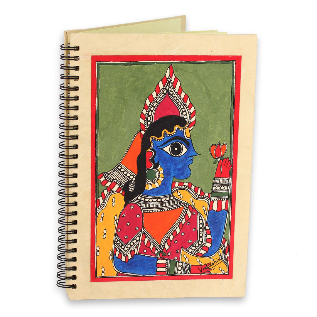 Original Madhubani Folk Art Style Blank Journal from India - The Maharajah