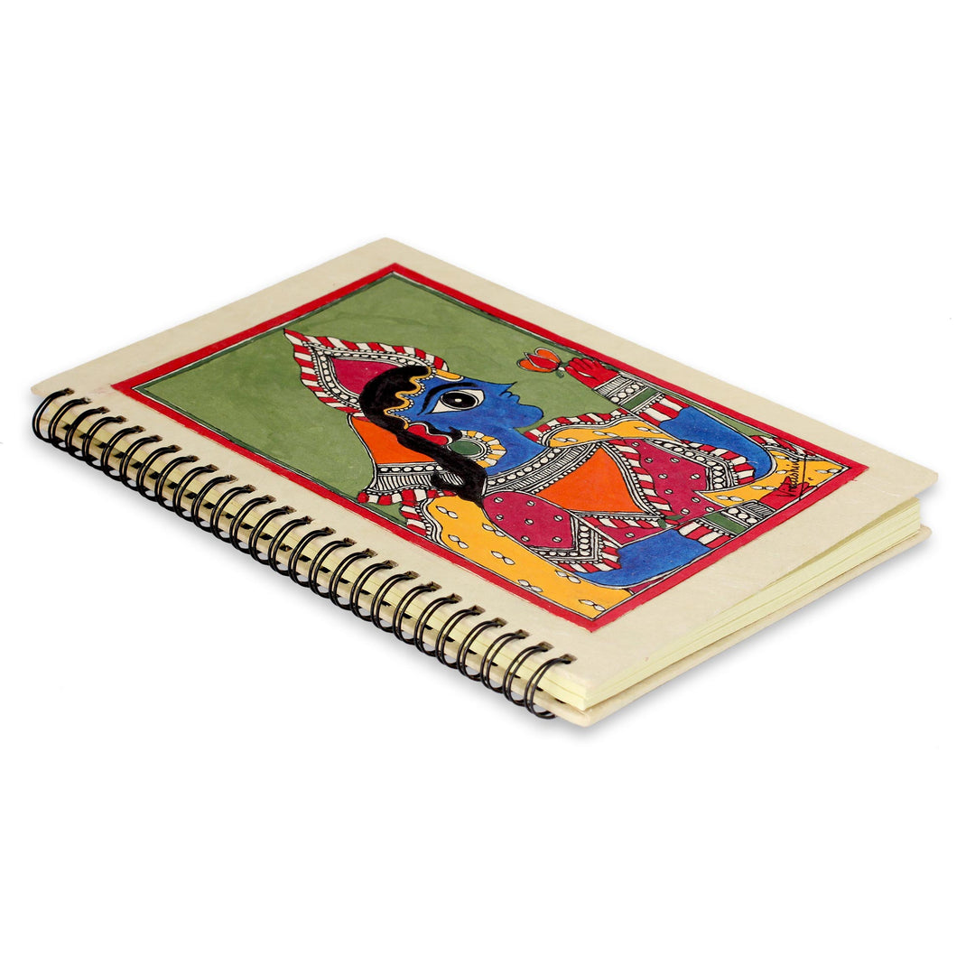 Original Madhubani Folk Art Style Blank Journal from India - The Maharajah