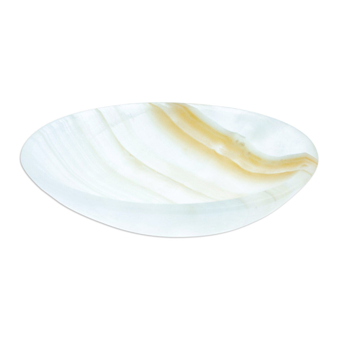 Striped Onyx Soap Dish Hand Crafted in Mexico - Clean Lines