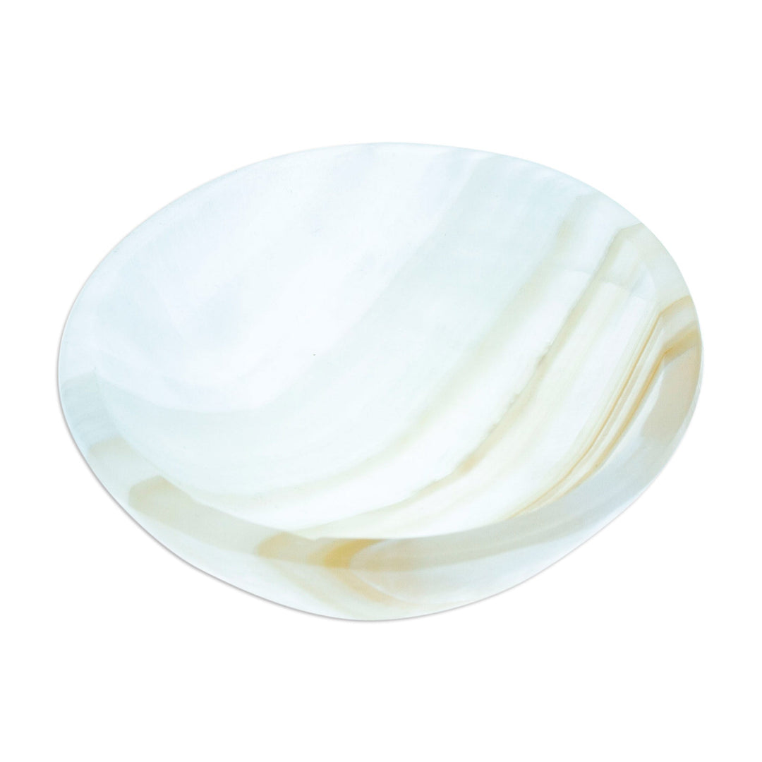 Striped Onyx Soap Dish Hand Crafted in Mexico - Clean Lines