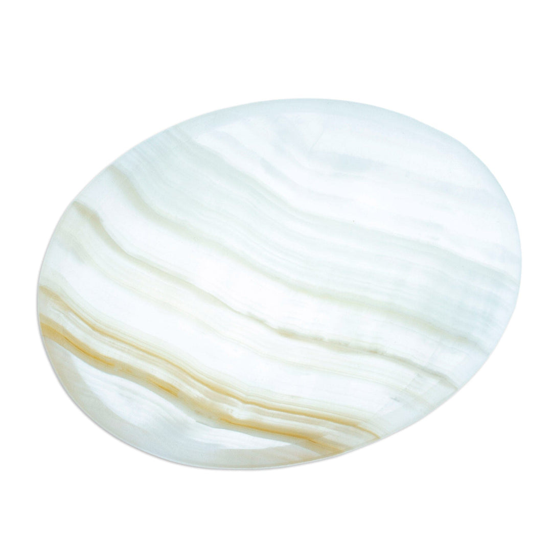 Striped Onyx Soap Dish Hand Crafted in Mexico - Clean Lines