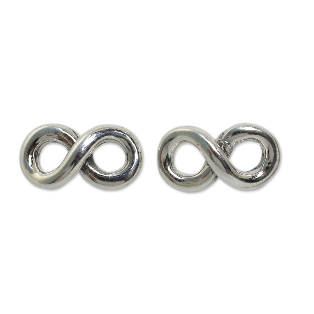 Fair Trade Infinity Symbol Earrings in 925 Sterling Silver - Infinite Style