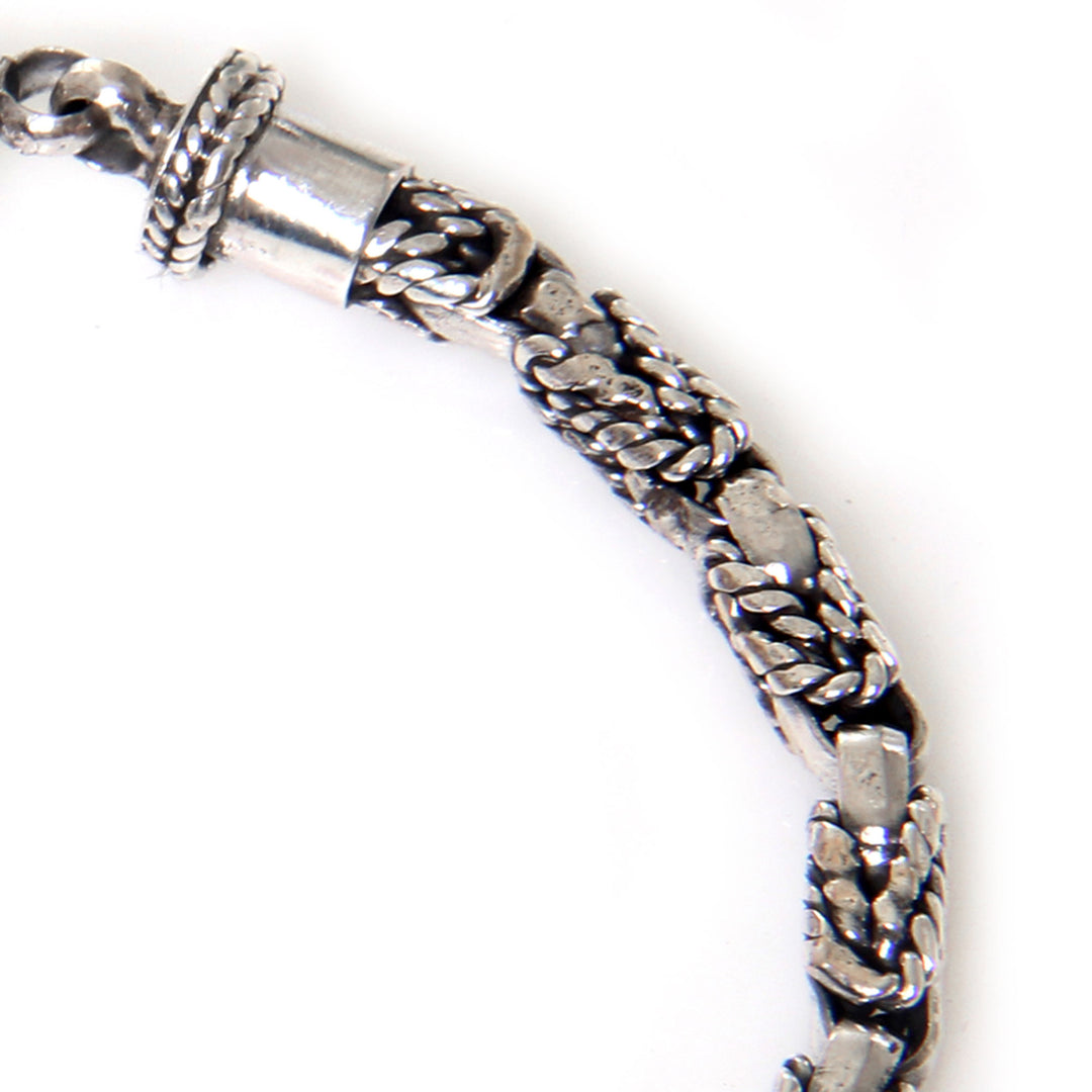Balinese Hand Crafted Sterling Silver Braided Bracelet - Sinnet