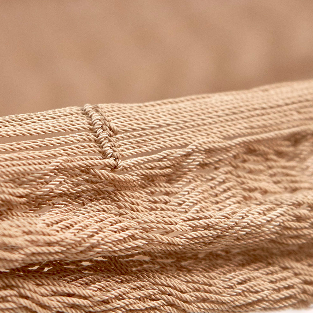 Handwoven Bronze Nylon Maya Double Hammock - Golden Sun