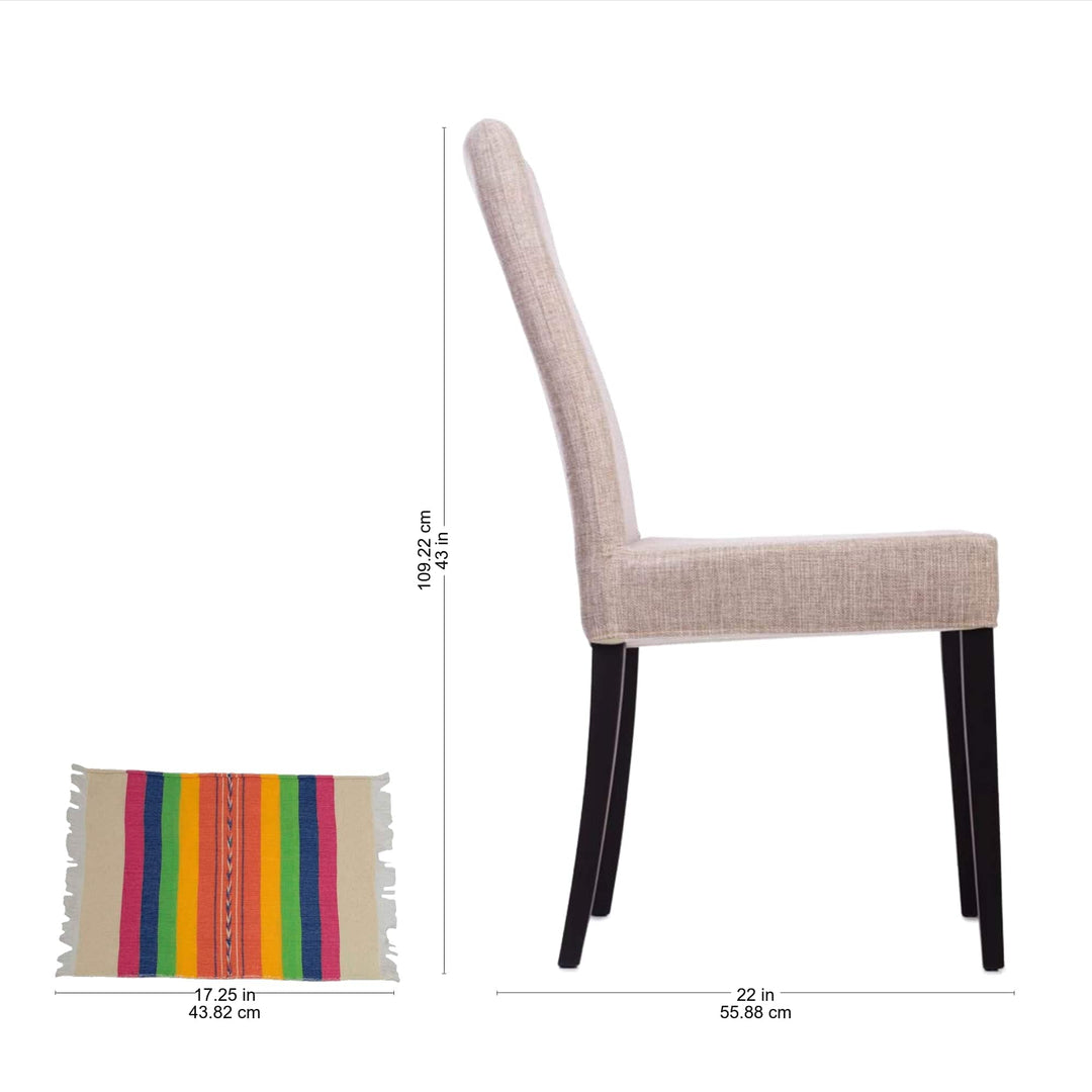 Zapotec Colorful Hand Woven Cotton Placemat - Fiesta Hues