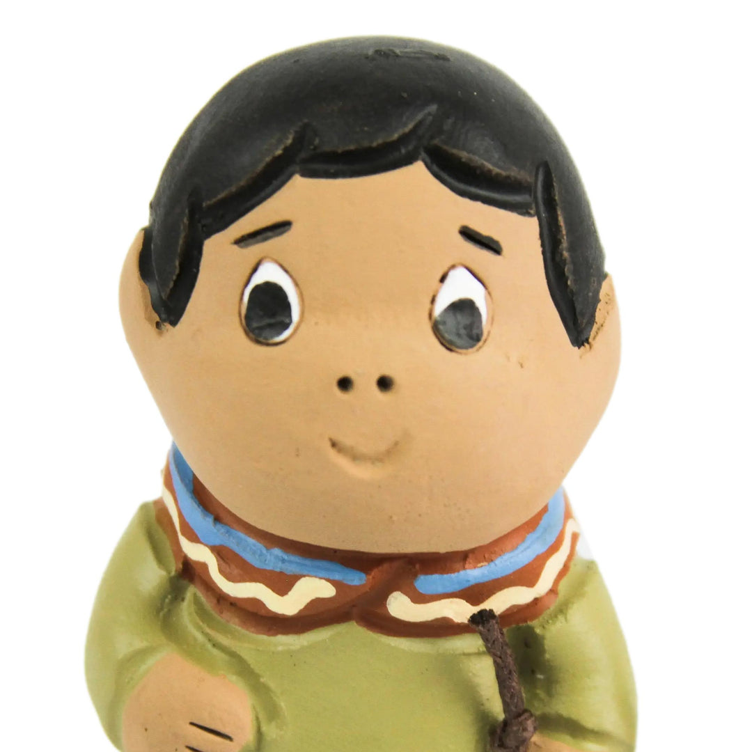 Handmade Two-Piece Set of Ceramic Mary and Joseph Figurines - Flight to Egypt