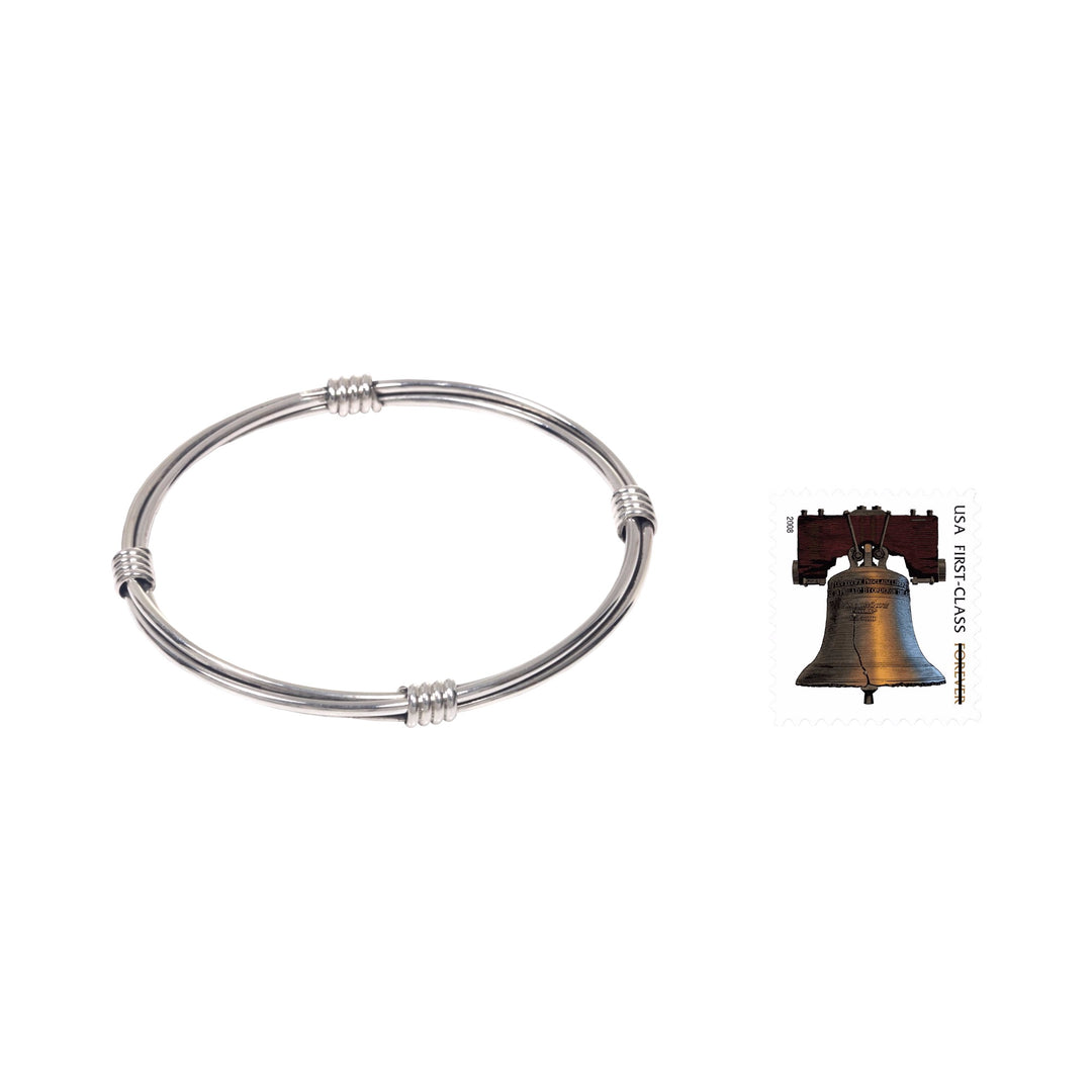 Modern Balinese Handcrafted Sterling Silver Bangle Bracelet - In Unity