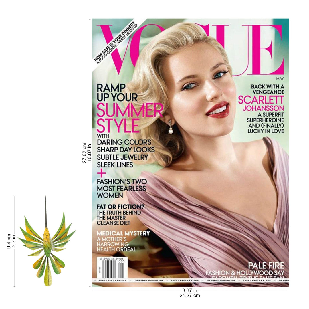 Green Hummingbird Alebrije Sculpture Crafted by Hand - Green Hummingbird