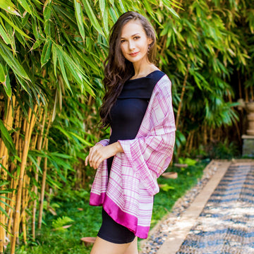 Pink Plaid Batik
