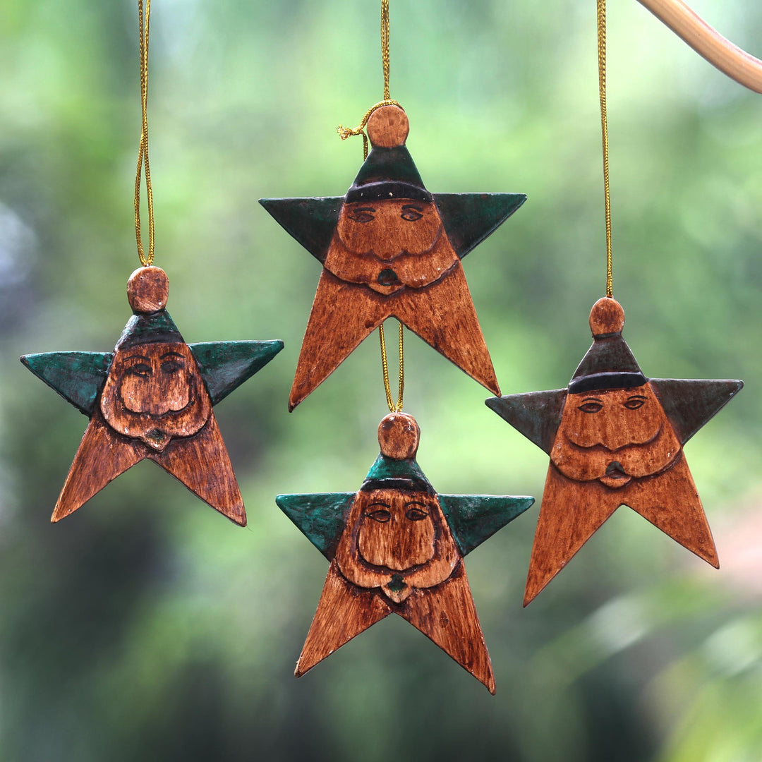 Green Santa Stars