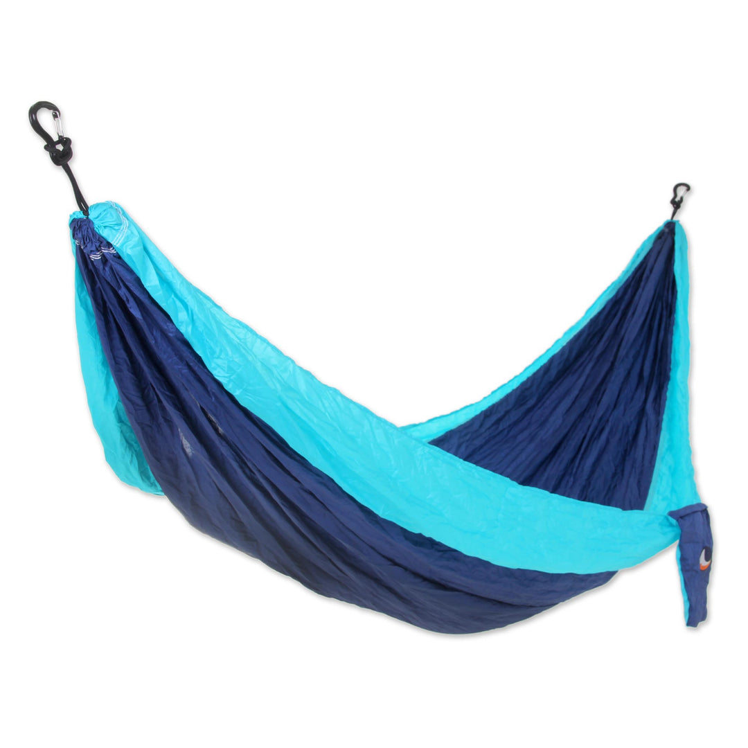 Portable Parachute Fabric Hammock Blue Turquoise (Single) - Sea Dreams