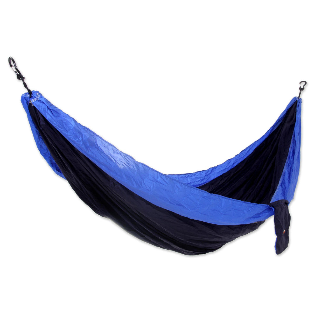 Portable Parachute Fabric Hammock Dark Light Blue (Double) - Pacific Dreams