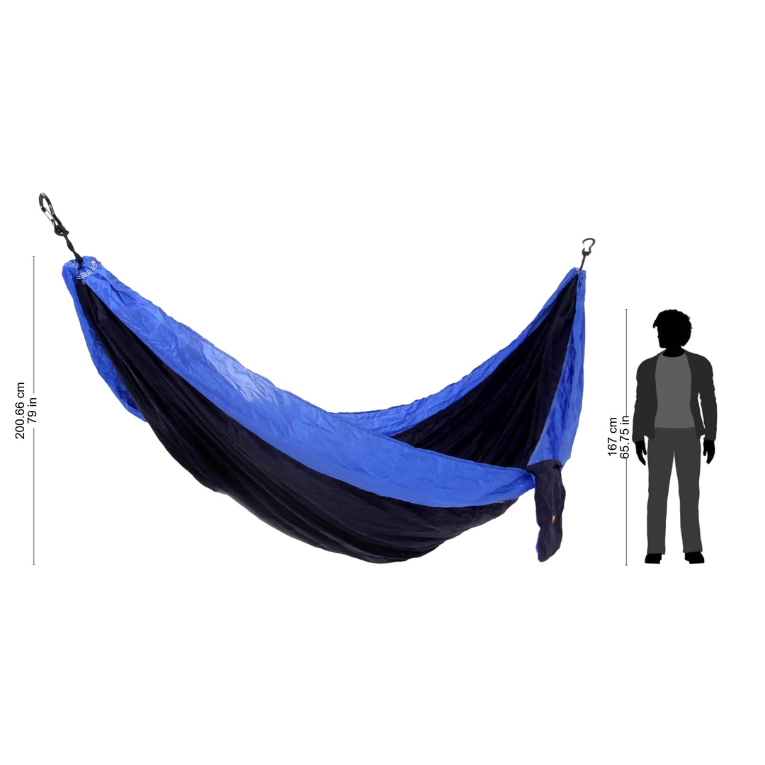 Portable Parachute Fabric Hammock Dark Light Blue (Double) - Pacific Dreams