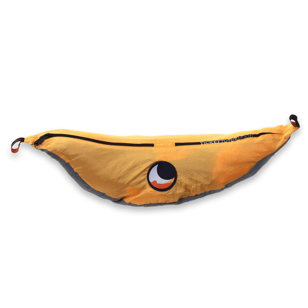 Grey Yellow Portable Parachute Fabric Hammock (Double) - Morning Dreams