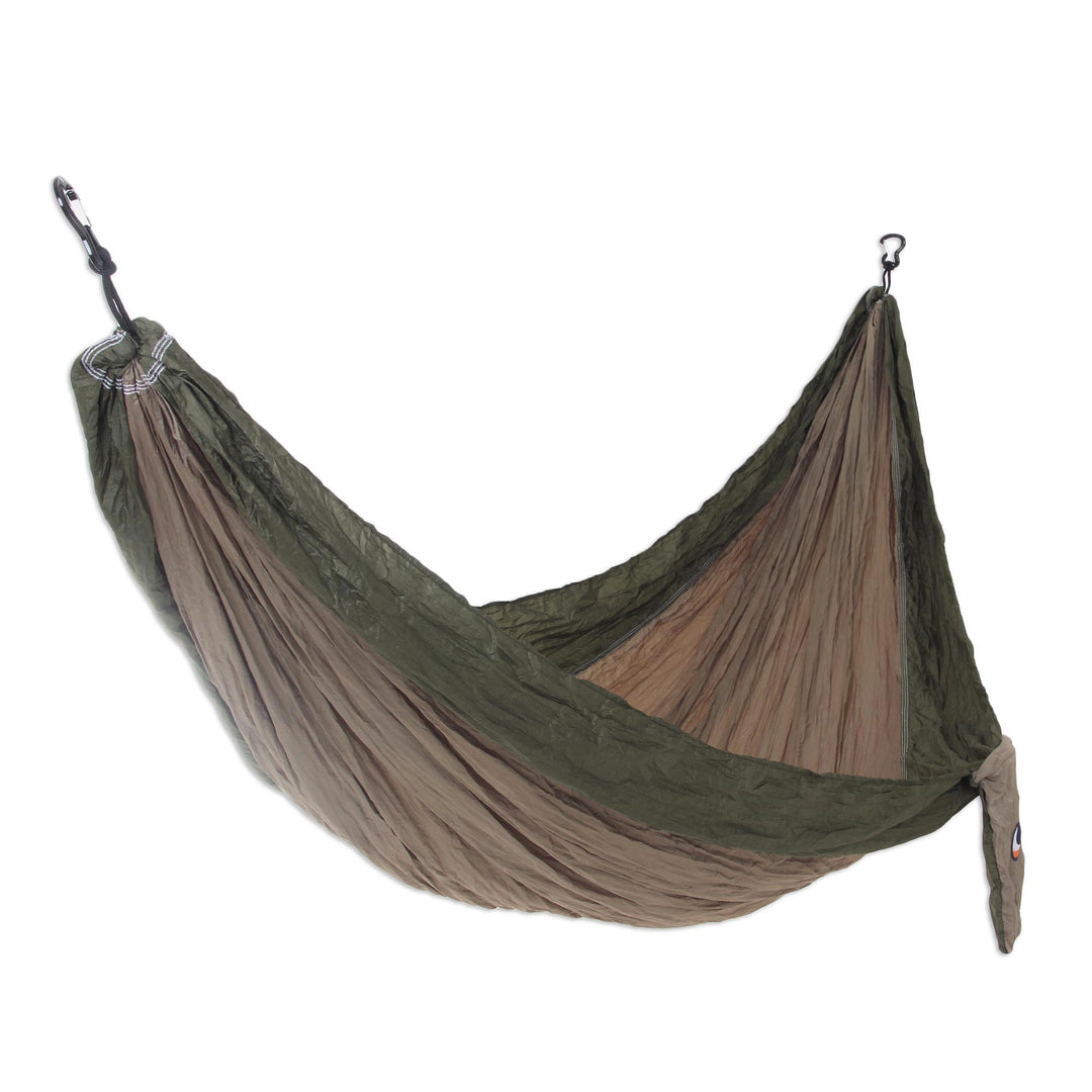 Portable Parachute Fabric Hammock Khaki Army Green (Single) - Jungle Dreams