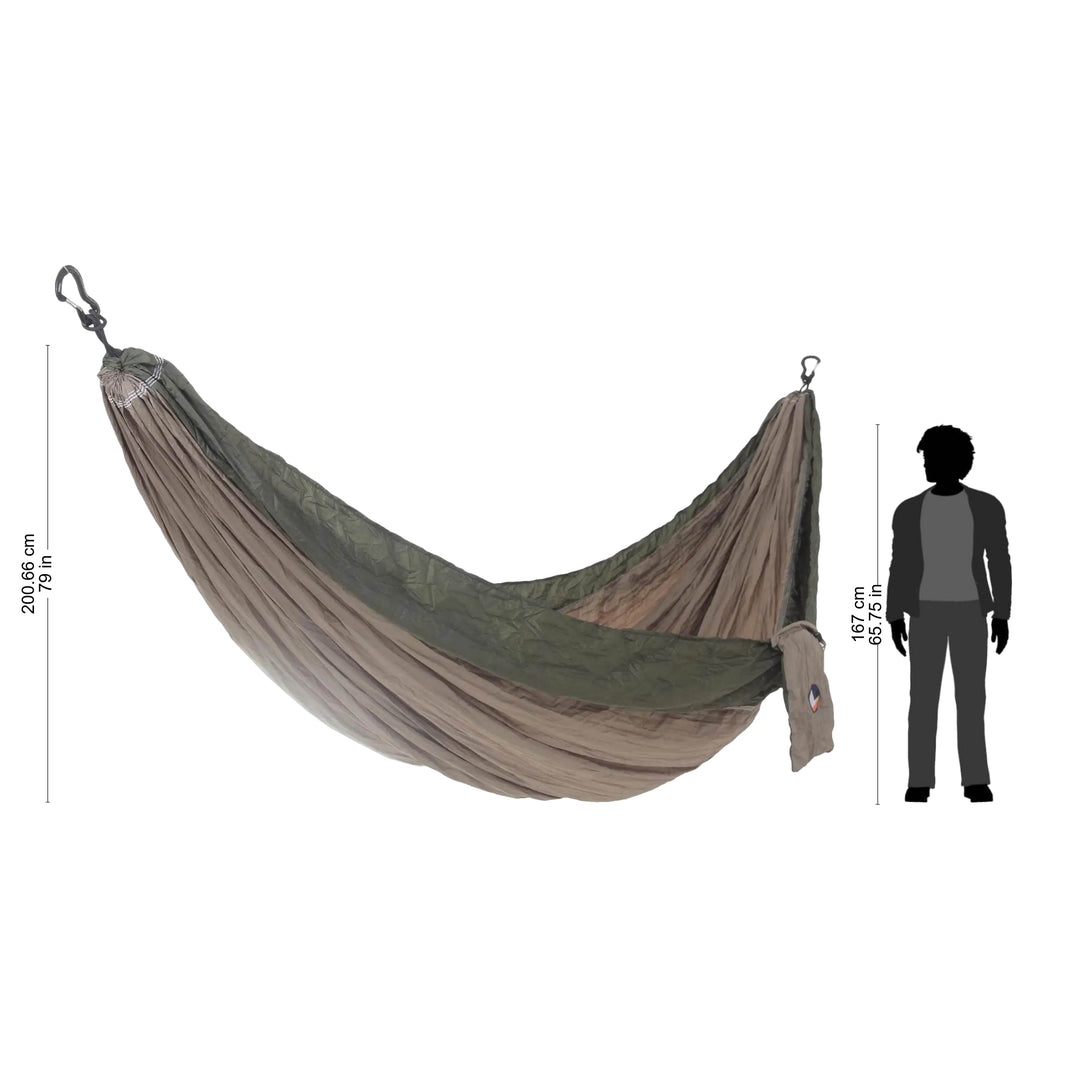 Portable Parachute Fabric Hammock Khaki Army Green (Double) - Jungle Dreams