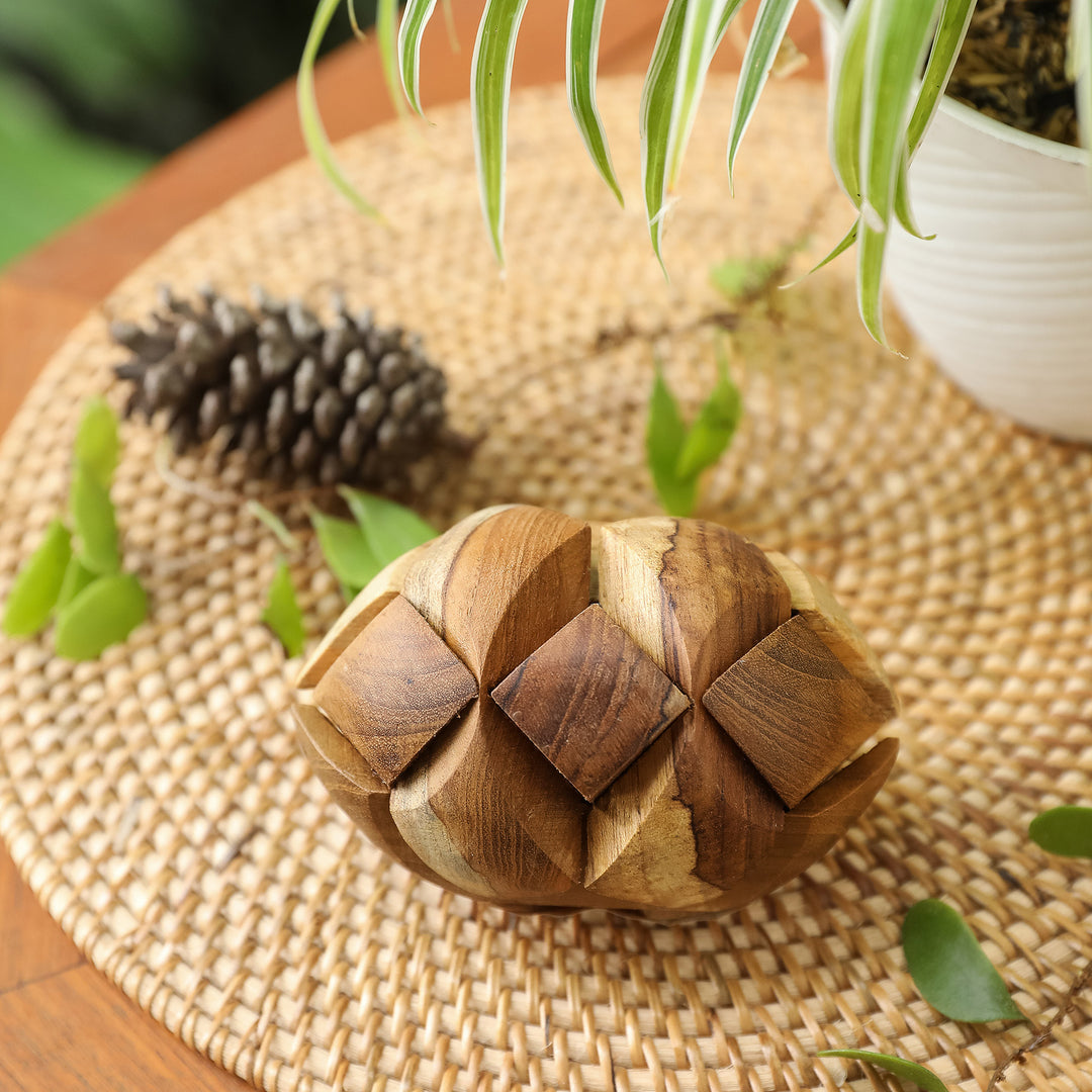 Artisan Crafted Wooden Puzzle or Executive Desk Game - Small Pillow