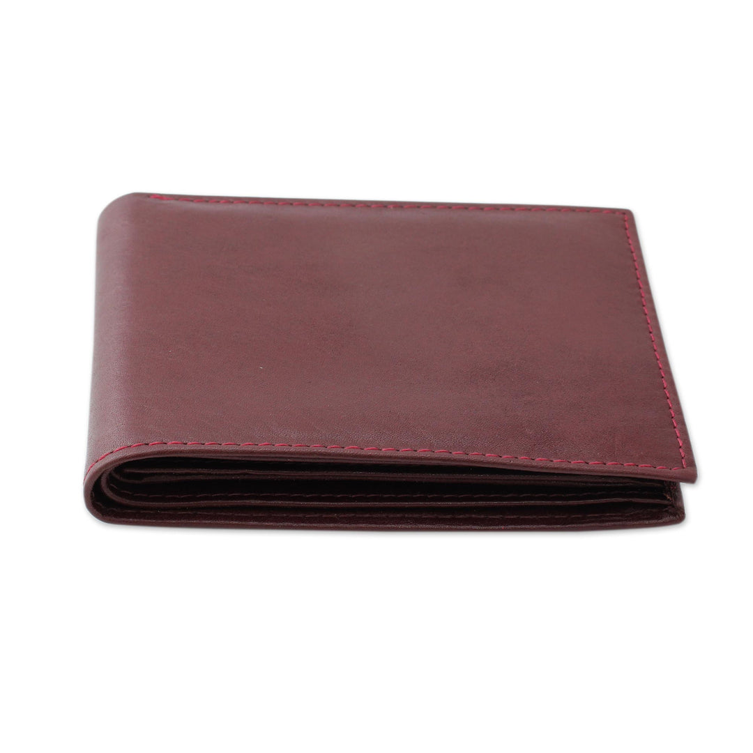 Artisan Crafted Men's Leather Wallet in Cordovan - Bengal Cordovan
