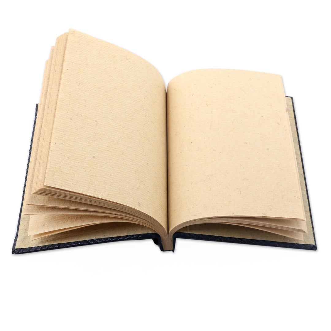 50-page Rice Paper Journal with Natural Fiber Cover - Bronze Guardian