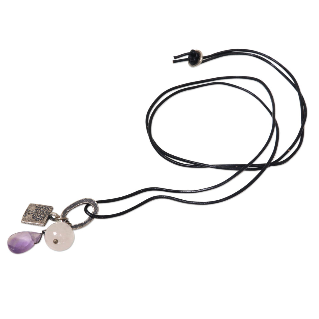 Hand Crafted Sterling Silver and Gemstone Charm Necklace - Banyan Tree