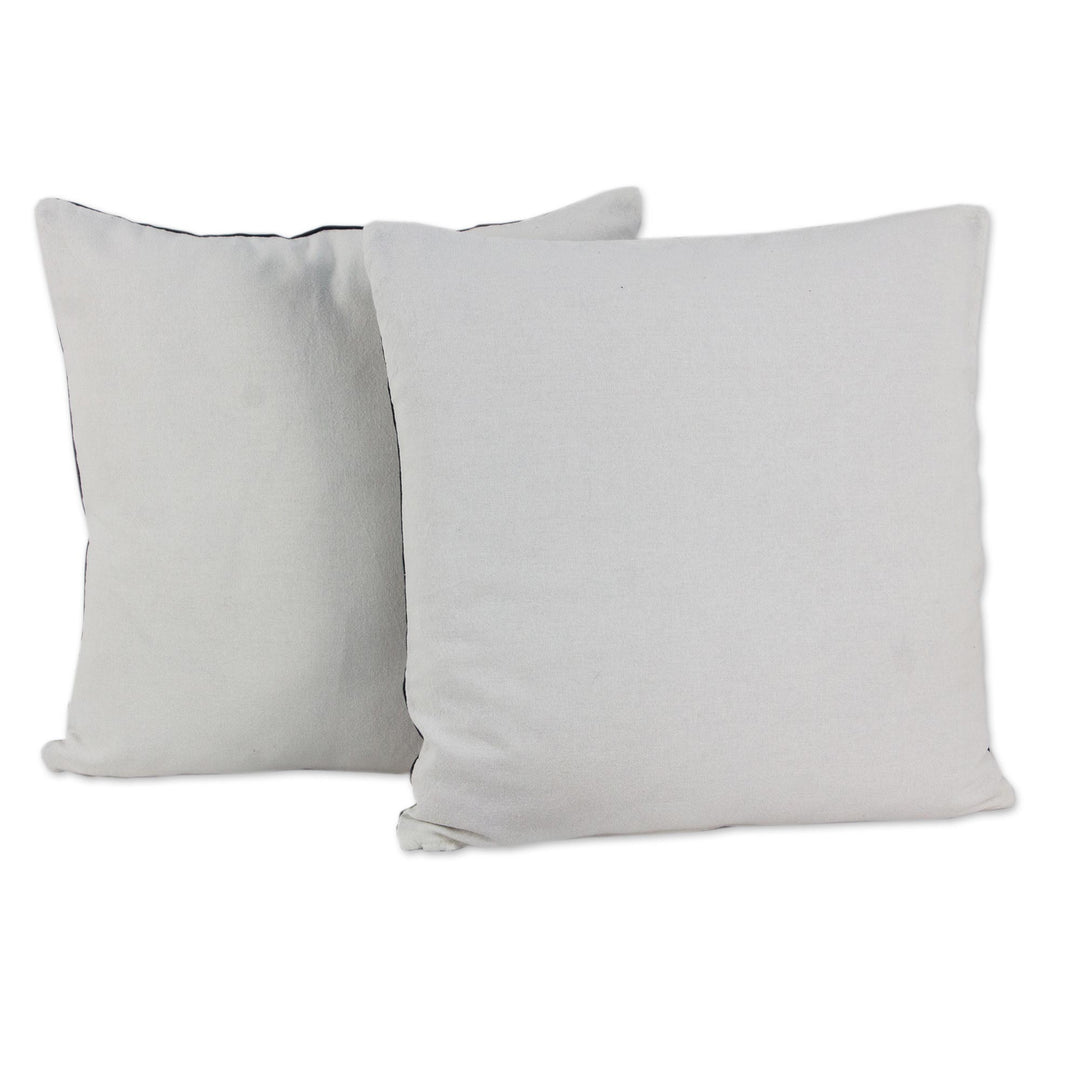 Artisan Crafted Cotton Elephant Cushion Covers (Pair) - Elephant