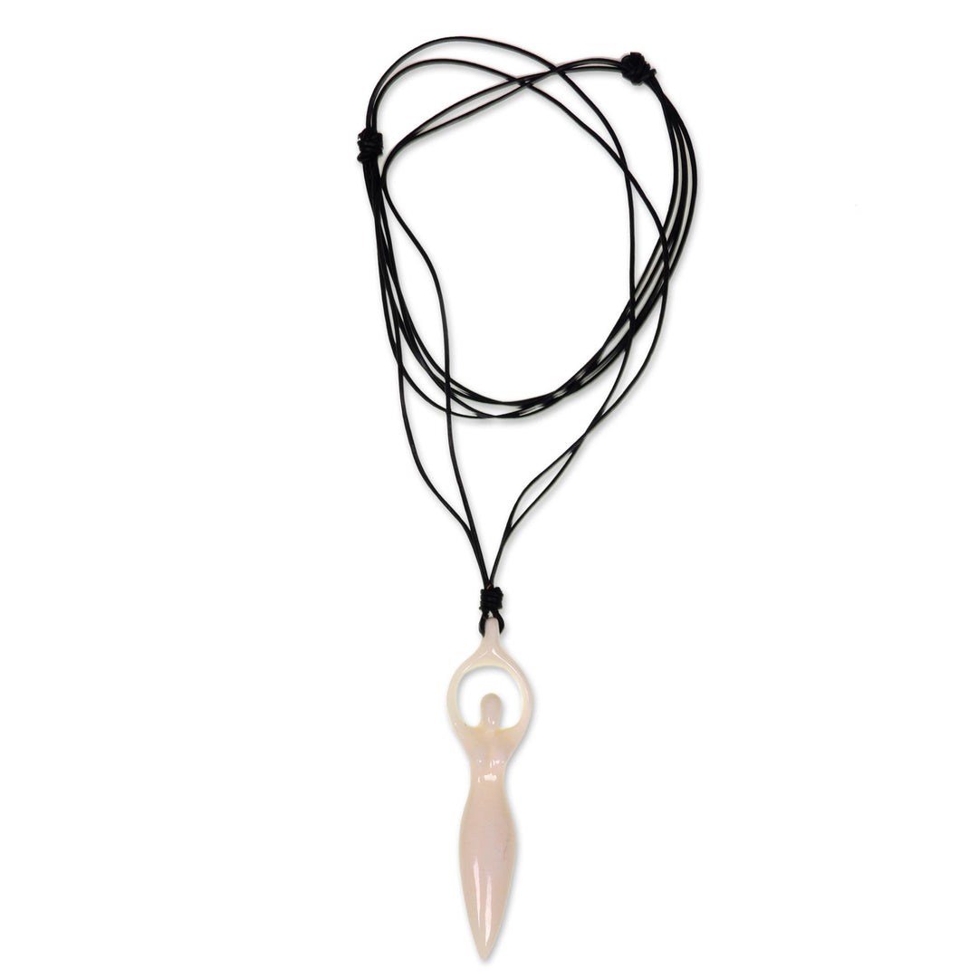 Modern Artisan Crafted Balinese Pendant Necklace - Greet the Sun