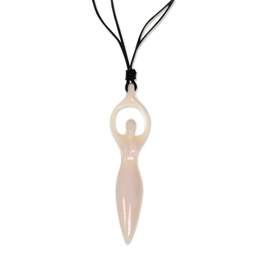 Modern Artisan Crafted Balinese Pendant Necklace - Greet the Sun