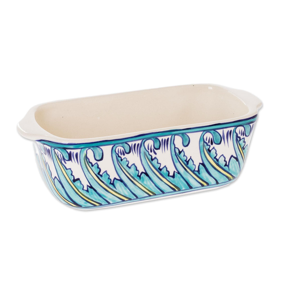 Hand Crafted Ceramic Loaf Pan from Guatemala - Bermuda