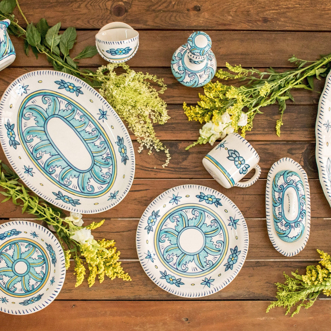 Covered Ceramic Butter Dish Crafted of Ceramic - Bermuda