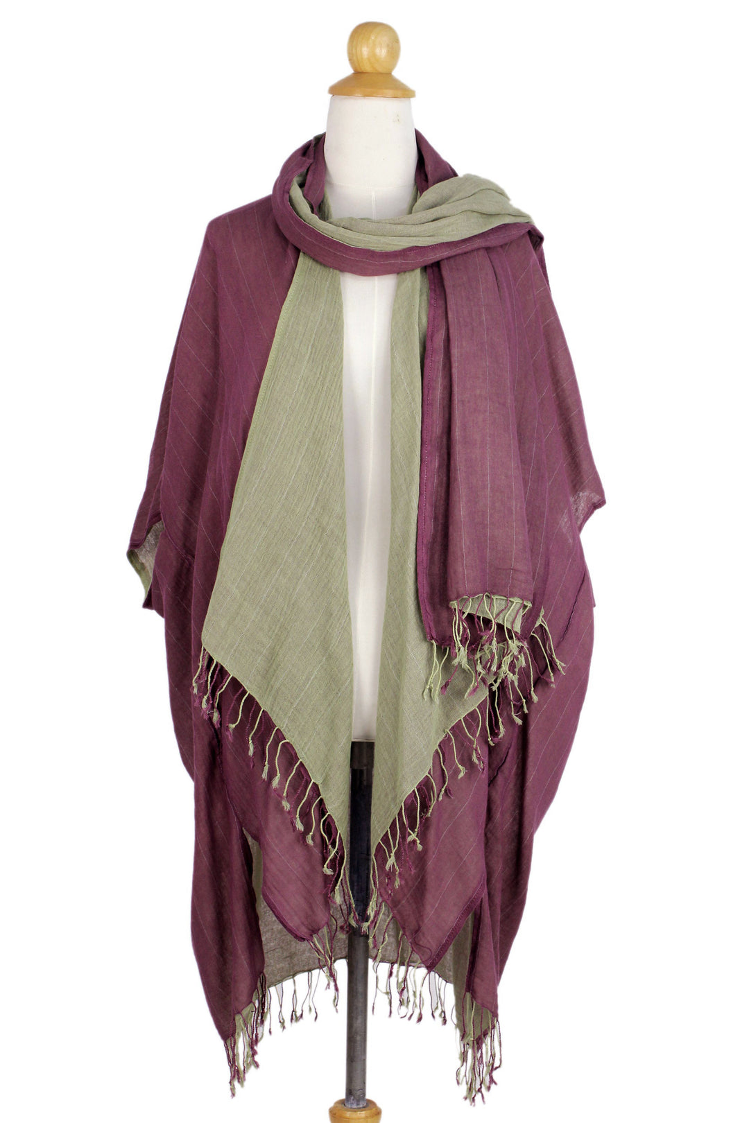 Hand Crafted 100% Cotton Jacket and Scarf Set from Thailand - Subtle Chic