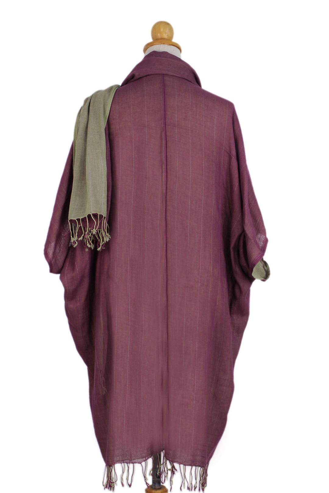 Hand Crafted 100% Cotton Jacket and Scarf Set from Thailand - Subtle Chic