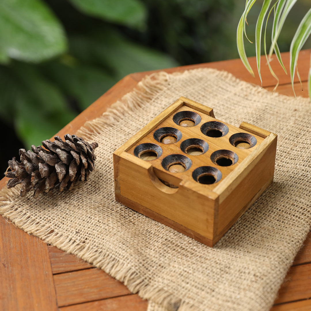 Artisan Crafted Upcycled Teak Wood Puzzle from Java - Target