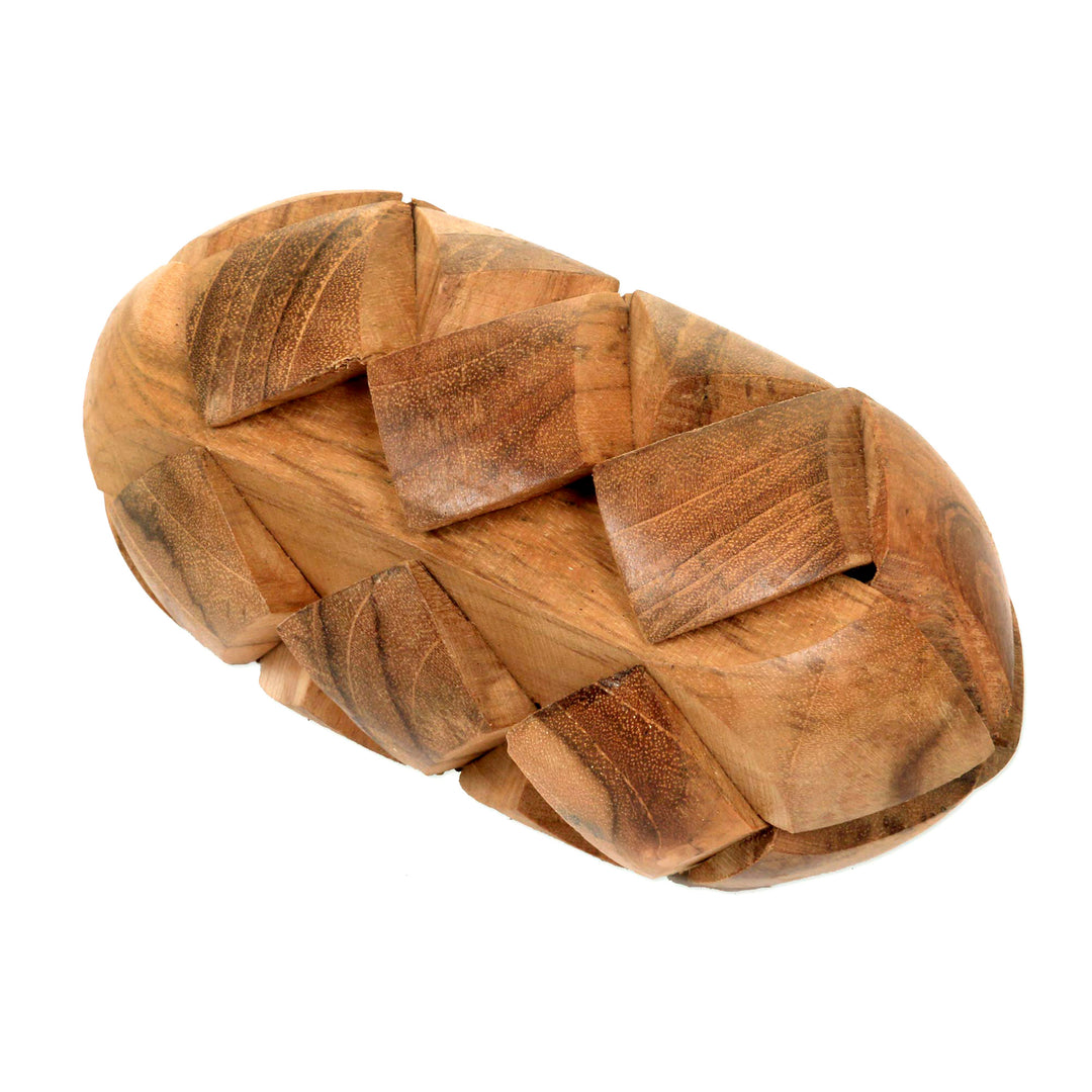 Hand Crafted Teak Wood Puzzle from Java - Mind Bender