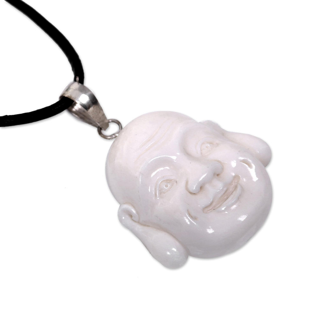 Balinese Laughing Buddha Unisex Pendant Necklace - Jovial Balinese Buddha