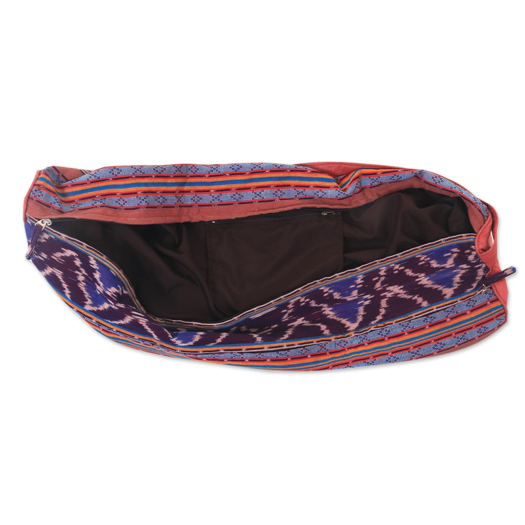 100% Hand Woven Cotton Lined Yoga Bag with One Inner Pocket - Troso Dusk
