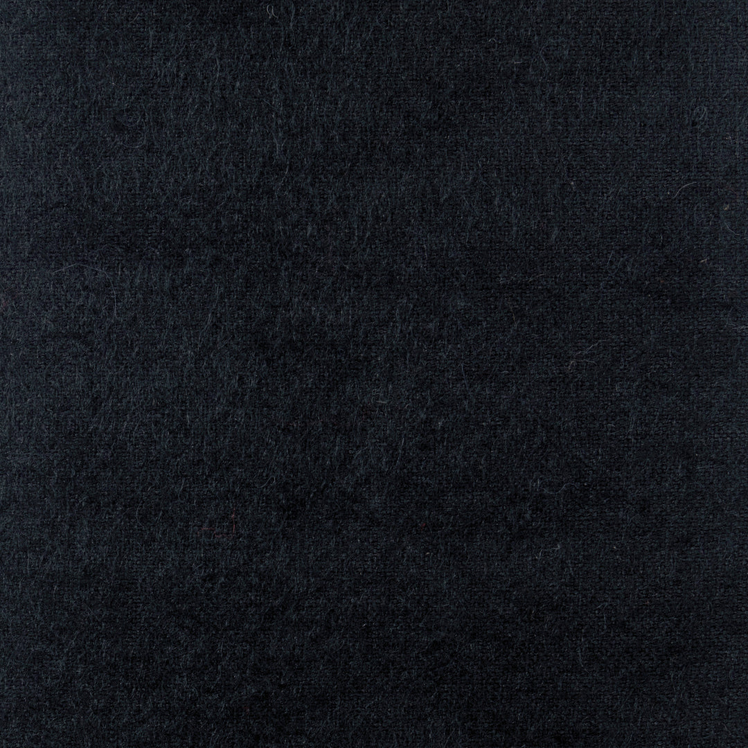 Woven Alpaca Blend Scarf for Men in Solid Black - Ebony Gift of Warmth