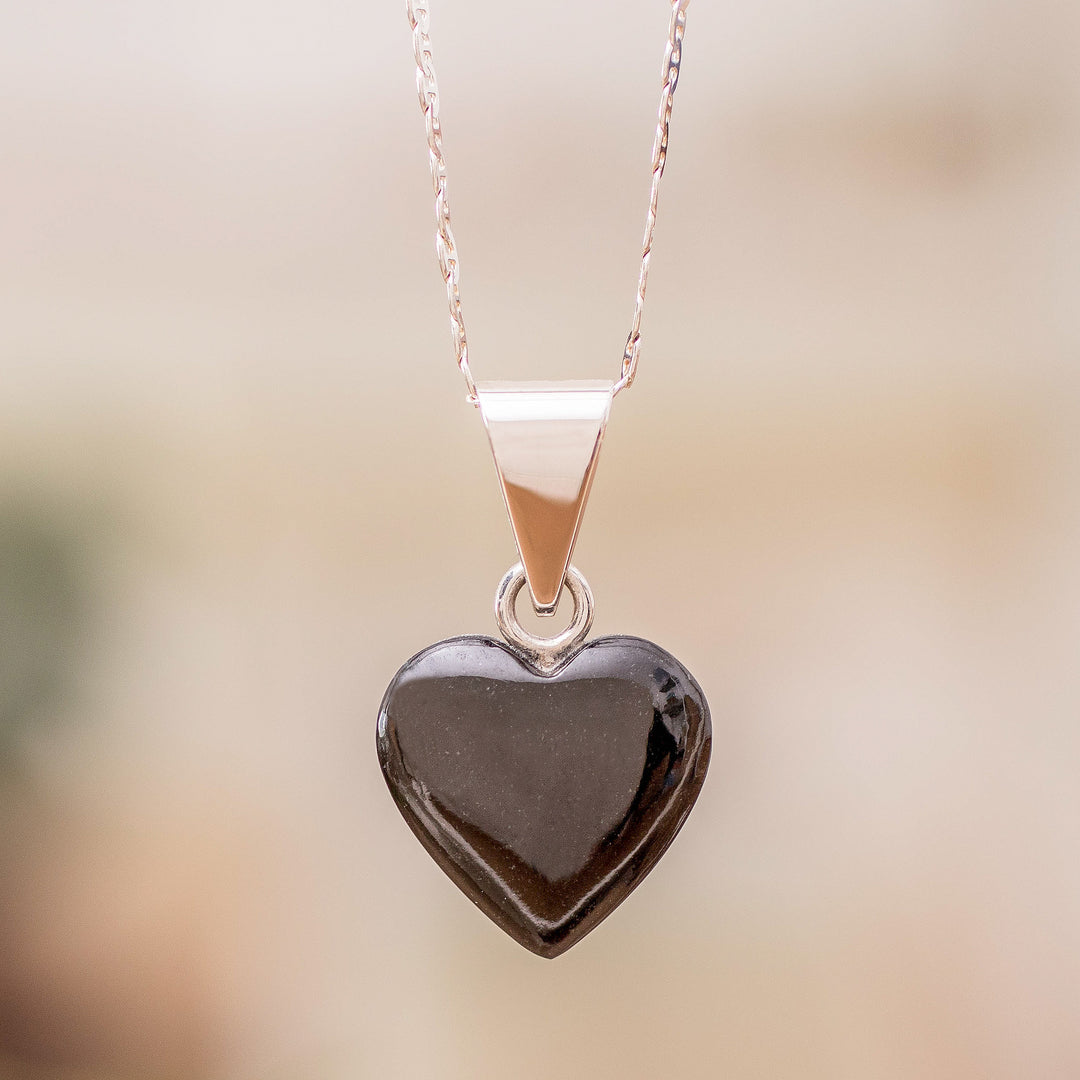 Mayan Heart in Black