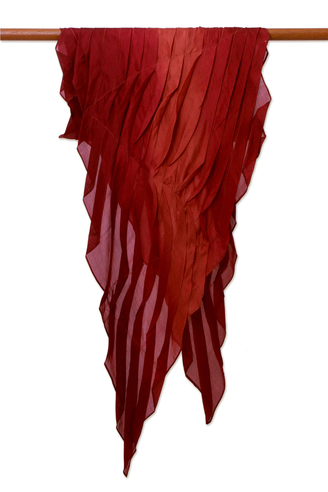 Silk Scarf in Claret Red from Thailand - Evolving Lipstick